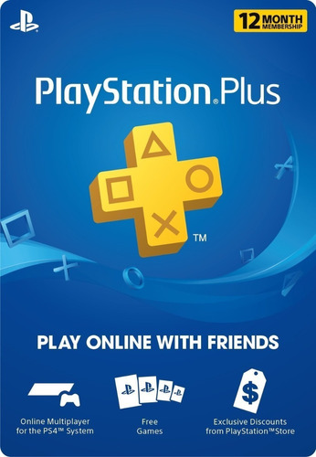 Membresia Playstation Plus 12 Meses Ps4 (código Digital)