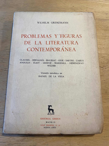 Problemas Y Figuras De La Literatura Contemporane- Grenzmann