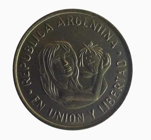 Moneda Argentina 1996 50 Centavos Conmemorativa Unicef