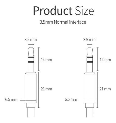 Cable De Audio Auxiliar De 3,5 Mm, Conector Chapado En Oro