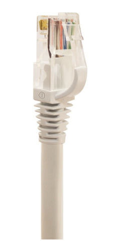 Imagem 2 de 3 de Kit 200 Un Cabo Patch Cord Cat6 1m Branco Furukawa Giga