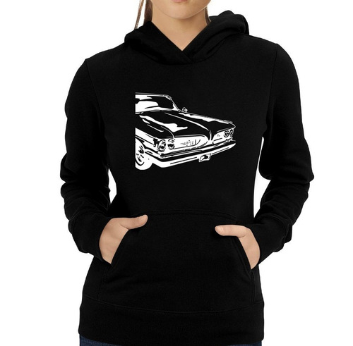 Sudadera De Dama Cleen Negra Autos De Epoca Dd