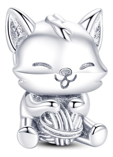 Dije Charm Gato Hilo Plata 925