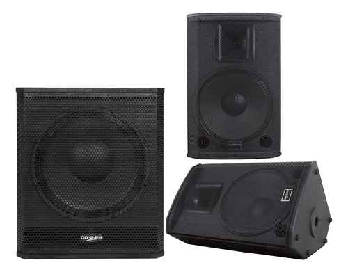 Kit Som Sub Grave 15 Ativo +2 Sgx12 Ativa P\ Bar, Igreja,pub