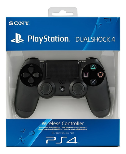 Controle Joystick Sem Fio Compatível Com Ps4 Pc Tv Cor Preto