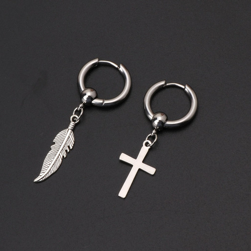 Joyería Coreana Pendientes De Acero De Titanio Largos Hombre