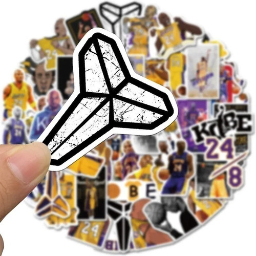 Imagen 4 de 5 de Kobe Bryant - Set De 50 Stickers / Calcomanias / Pegatinas