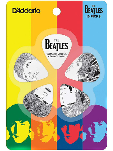 Pack De 10 Púas Beatles Revolver Heavy Daddario 1cwh6-10b1