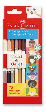 Colores Ecolápices Faber Castell Tonos Caras Y Colores X6