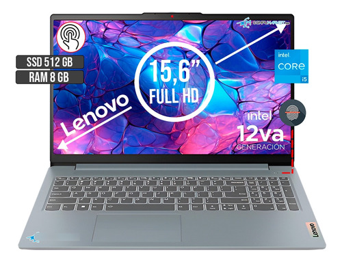 Lenovo Slim Intel Core I5 12450h Ssd 512gb + Ram 8gb Touch