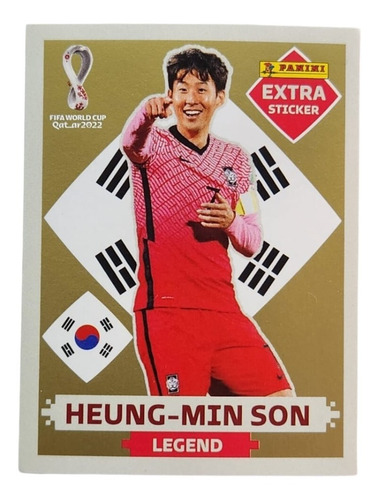 Son Heung-min Legend Oro Extra Sticker Panini Qatar 2022