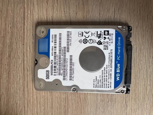 Disco Duro Interno Western Digital  Wd5000lpcx 500gb Azul