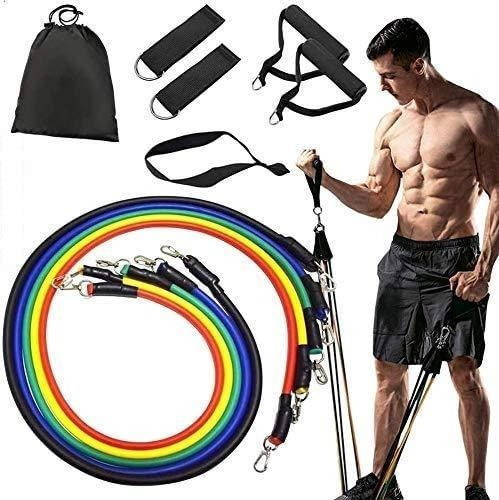 Kit Extensor Elástico De 11 Artículos De Entrenamiento Funci