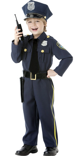 Disfraz De Policía Talla Toddler 2 Para Niño, Halloween