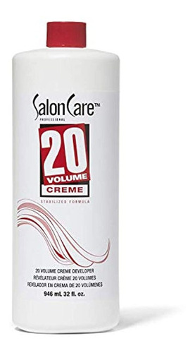 Revelador En Crema De 20 Volúmenes Salon Care, 32 Oz