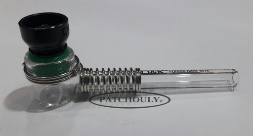 Imagen 3 de 5 de Pipa Vidrio Pyrex Resorte D&k Borosilicato Filtro 10cm.