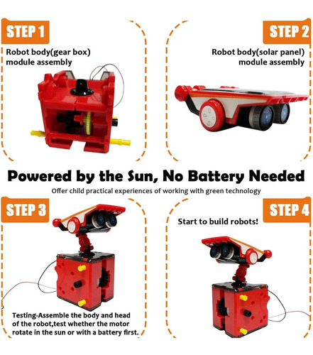 Tomones Kit De Robot Solar 12 En 1 Ciencias Kit De Robot Ste