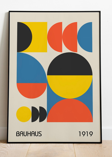 Lámina Decorativa Bauhaus Arte Diseño Abstracto 04 P Cuadro