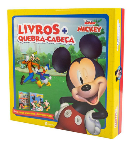 Box De Livros E Quebra Cabeça Do Mickey
