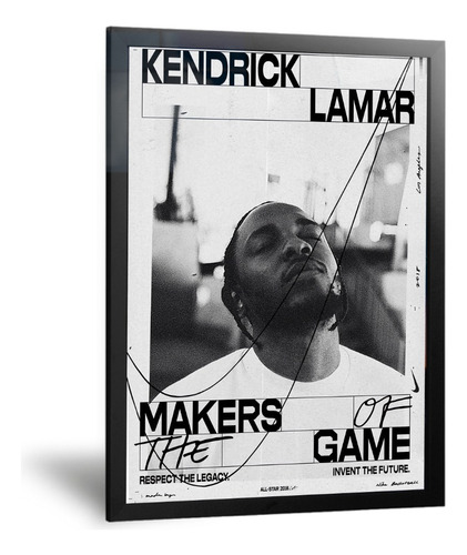 Cuadro Kendrick Lamar, Decoracion, 40x60, Musica Quaddros