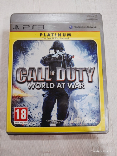 Call Of Duty World At War Platinum Edition Ps3 