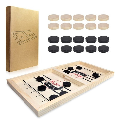 Juego De Mesa De Hockey De Madera Game Battle