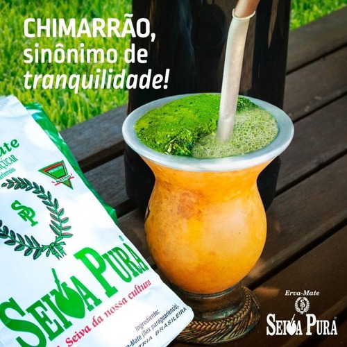 Erva-mate orgânica Seiva Pura nativa moída grossa sabor tradicional sem glúten 4 kg