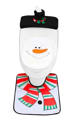 Set De Baño Muñeco De Nieve 3 Piezas Adorno Navidad / Lhua