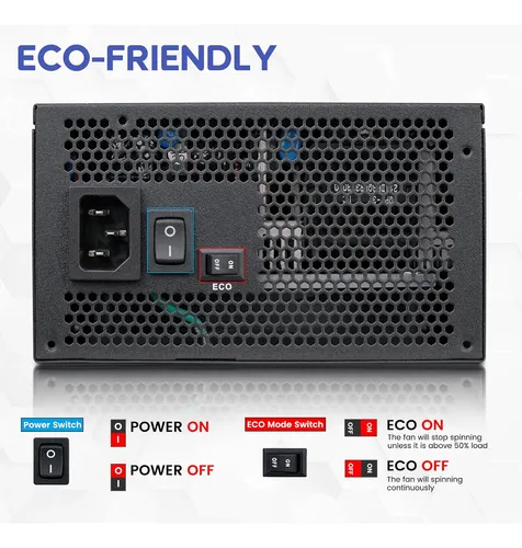 Vetroo 850w Fuente De Alimentación Dual Pcie 5.1 Atx 3.1 ...