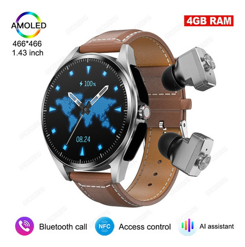 Reloj Inteligente Hombre Y Mujer Auriculares Bluetooth .