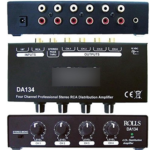 Rollo Da134 4 canal Amplificador Distribucion