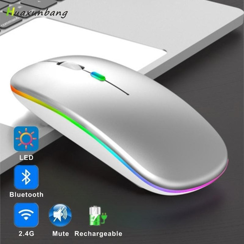Mouse Bluetooth 5.1 + Inalambrico 2.4ghz Recargable / Boleta