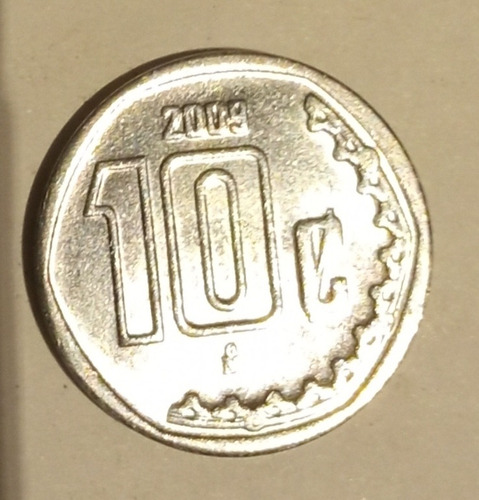 Moneda De 10 Centavos 2009 En Acero Escasa Sin Circular. 