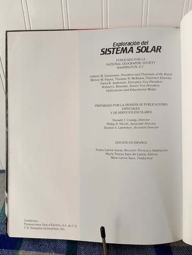 Exploración Del Sistema Solar / National Geographic 1993 (Usado)