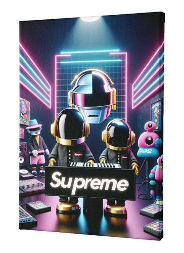 Cuadro Mural Neon Beats Supreme 50 X 80 