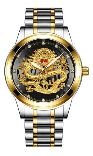 Dragon Watch In Relief, Quartz Watch, Bracelet