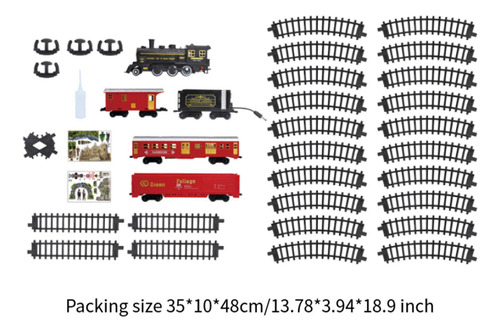 Set De Tren Eléctrico, Divertido Juguete Para 4 Vagones