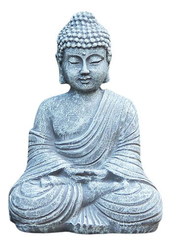 Buda Sentado Gris 21 Cm