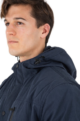 Imagen 3 de 4 de Campera Hombre Parka Capucha Desmontable Abrigo Colores