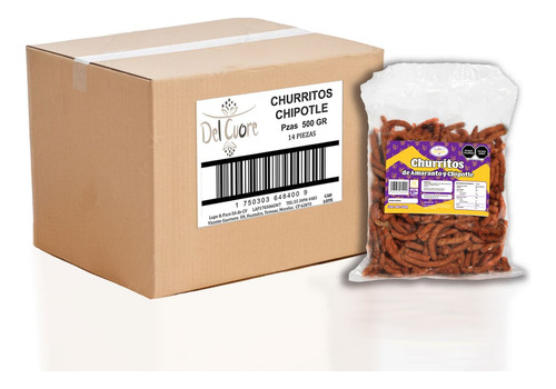 Churritos Con Amaranto Y Chipotle 500g Del Cuore