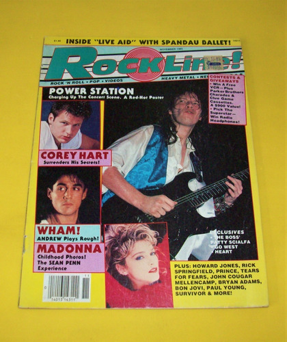 Madonna Revista Rockline Power Station Motley Crue Bon Jovi