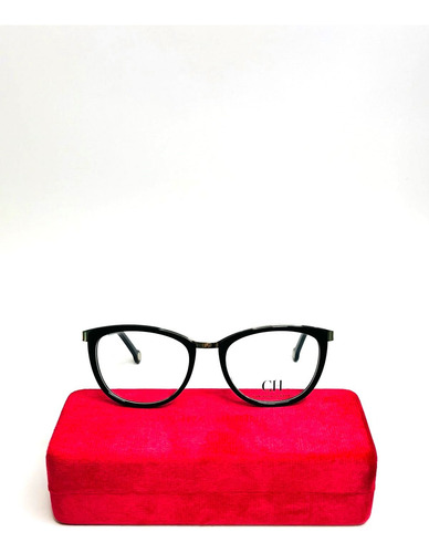 Lentes Carolina Herrera Para Graduar Plata Negro Vhe092k Plateado