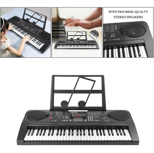Amarillo Piano electrico Piano eléctrico con teclado musical digital de plástico con 37 teclas para instrumentos educativos para principiantes 