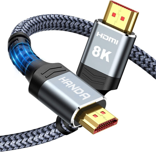 Cable Hdmi 8k 60hz 2 Metros 4k 120hz V2.1 Oro 48gbps Premium