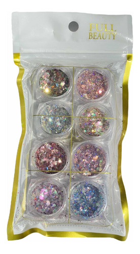 Set De Glitter Decoración Uñas Encapsulados Manicura