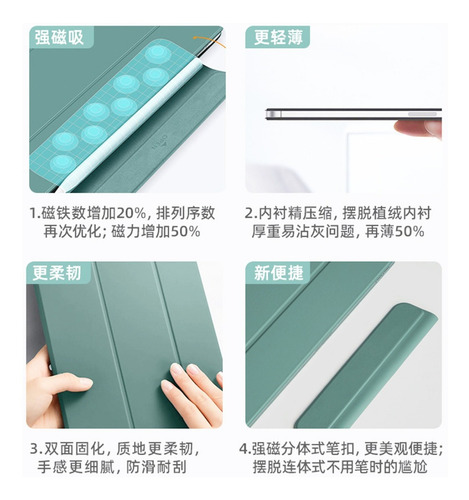 Smart Folio Para iPad Pro 11 M2 2022 4gen Con Pen Holder