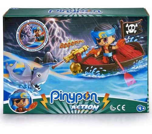 Muñeco Pinypon Action Bote Pirata Con Figura Pr
