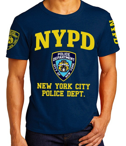  Playera Fan Made Estampado N Y P D Police 2023