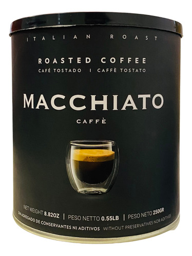 Cafe Molido Tostado Italiano Macchiato Lata 250gr.