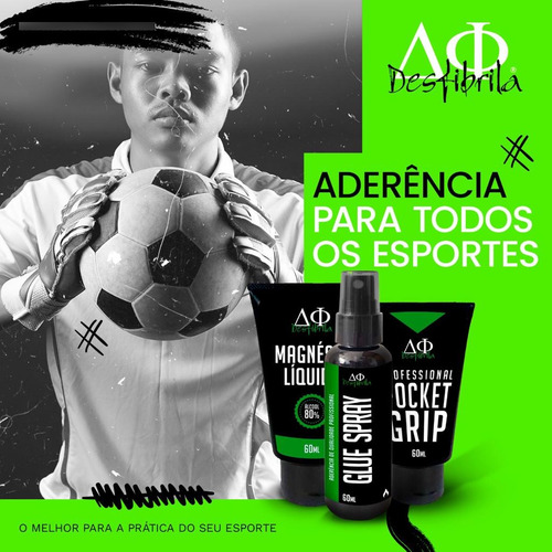 Kit Grip E Cola Para Pole Dance, Crossfit, Escalada Cor Preto